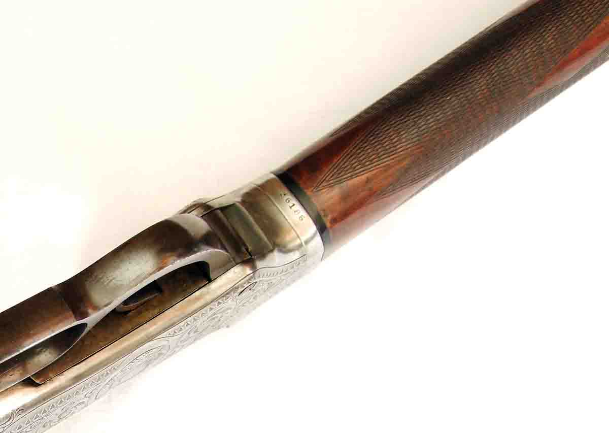 Horn spacer at the rear of the 6½’s forearm.